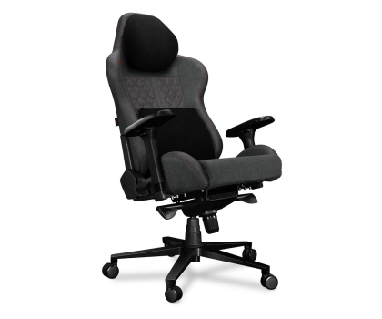 Fotel gamingowy Yumisu 2050 Magnetic (Ciemnoszaro-Czerwony) Tkanina Y-2050F-DR-M